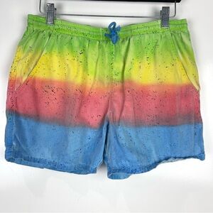 Mowgli Surf Men's Casual Shorts USA Made Ombre Tie Dye Surfer Size Small Beach